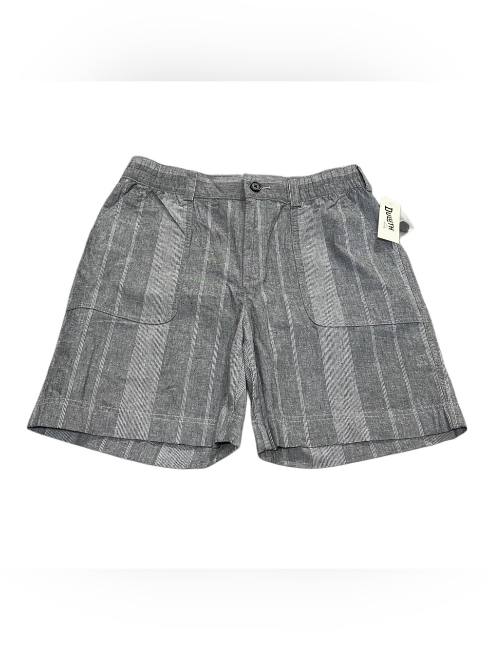 NEW Duluth Trading Co Cotton Hemp Blend Striped Shorts Women’s 12